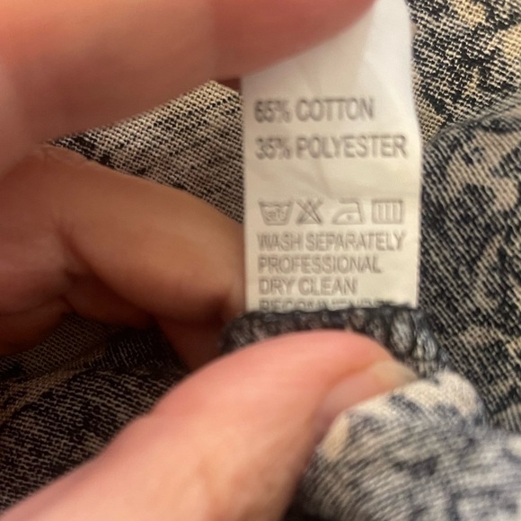 Botanical tree print shirt dress split lapel maxi lagenlook large dark romantic - Picture 10 of 11